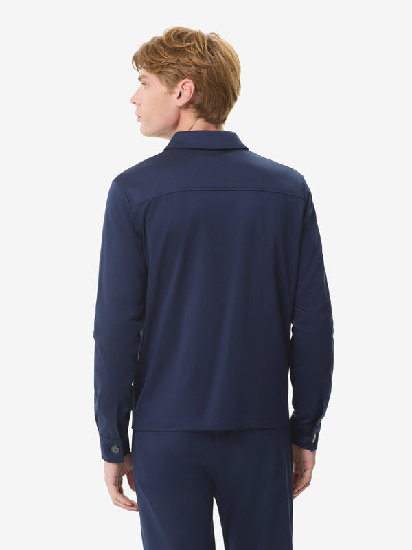Zwaar Supima Overshirt | Marineblauw