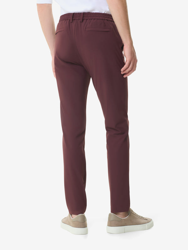 Warm Tech Stretch Tapered Trousers | Dark Sienna