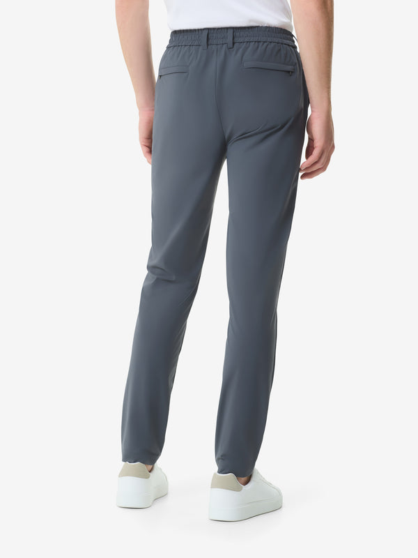 Warm Tech Stretch Tapered Trousers | Dark Grey