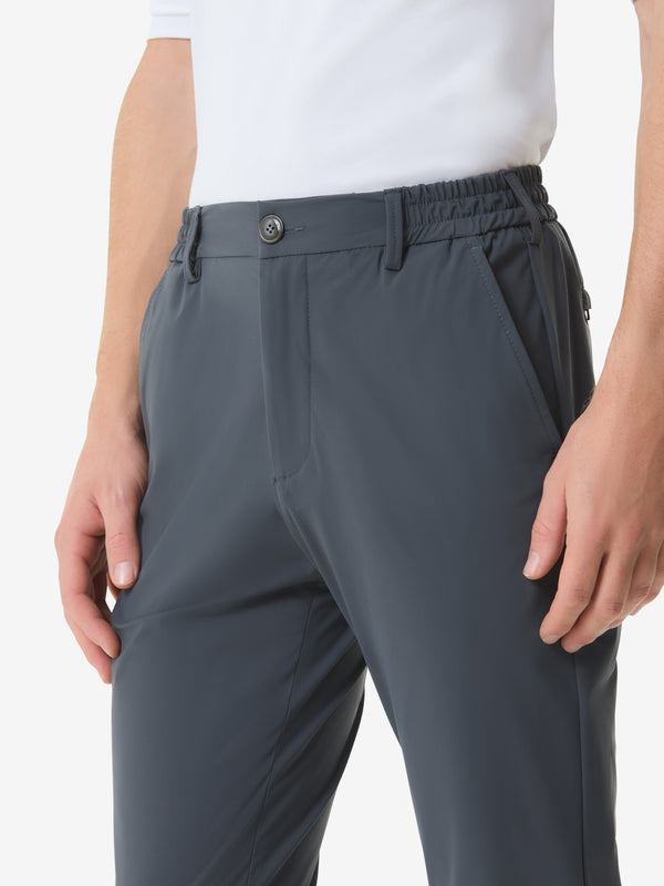 Warm Tech Stretch Tapered Trousers | Dark Grey