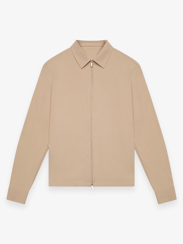Warm Tech Stretch Overshirt | Beige