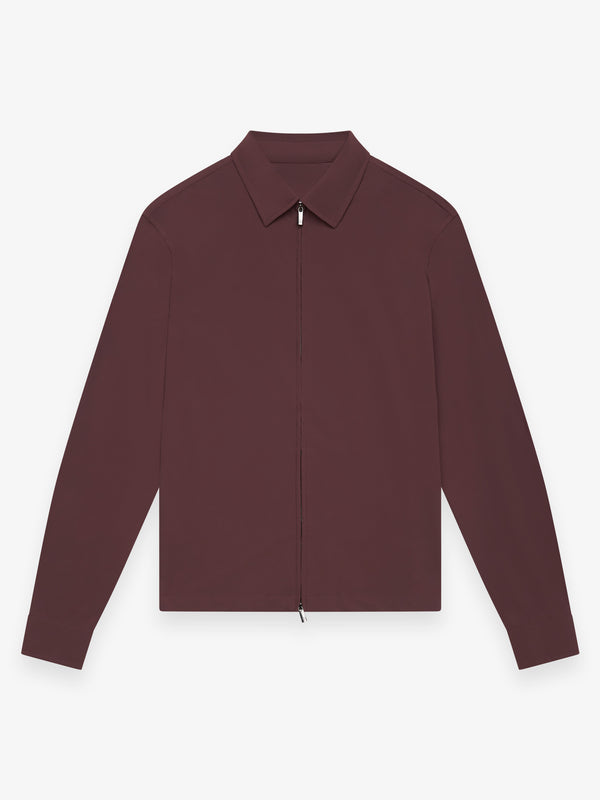 Warm Tech Stretch Overshirt | Dark Sienna