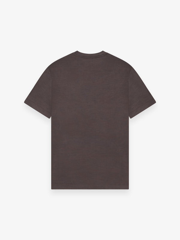 Merino T-Shirt Crew Neck | Dark Brown