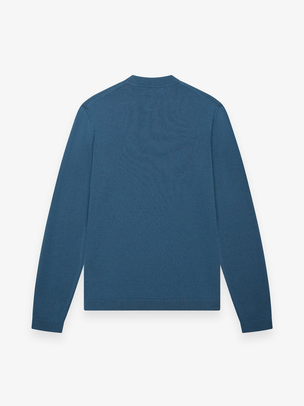 Cashwool Extrafine Merino Crew Neck | Jeans Blue