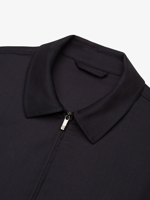 Wool stretch overshirt