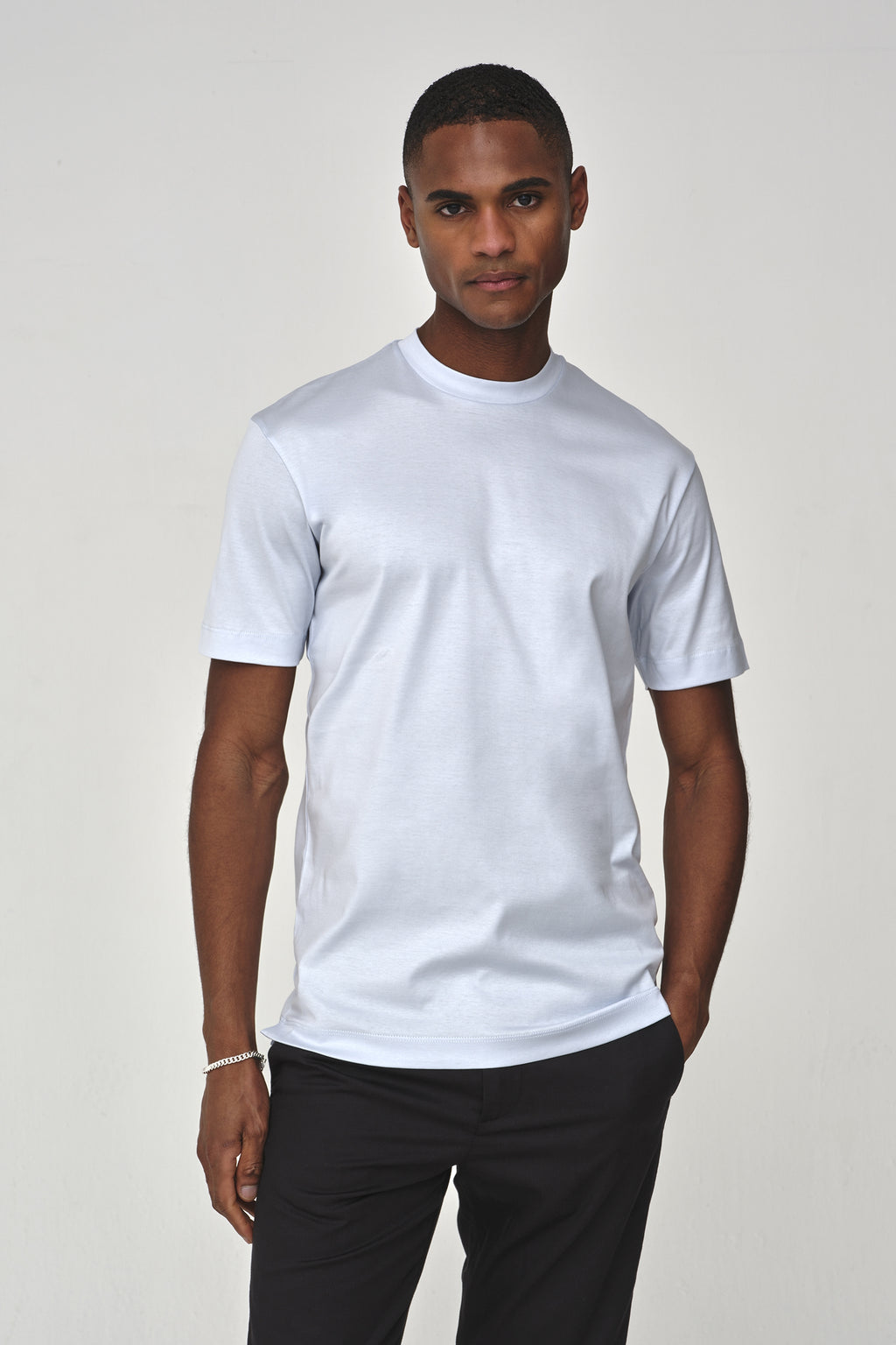 Interlock Supima T-Shirt | Hemels Blauw
