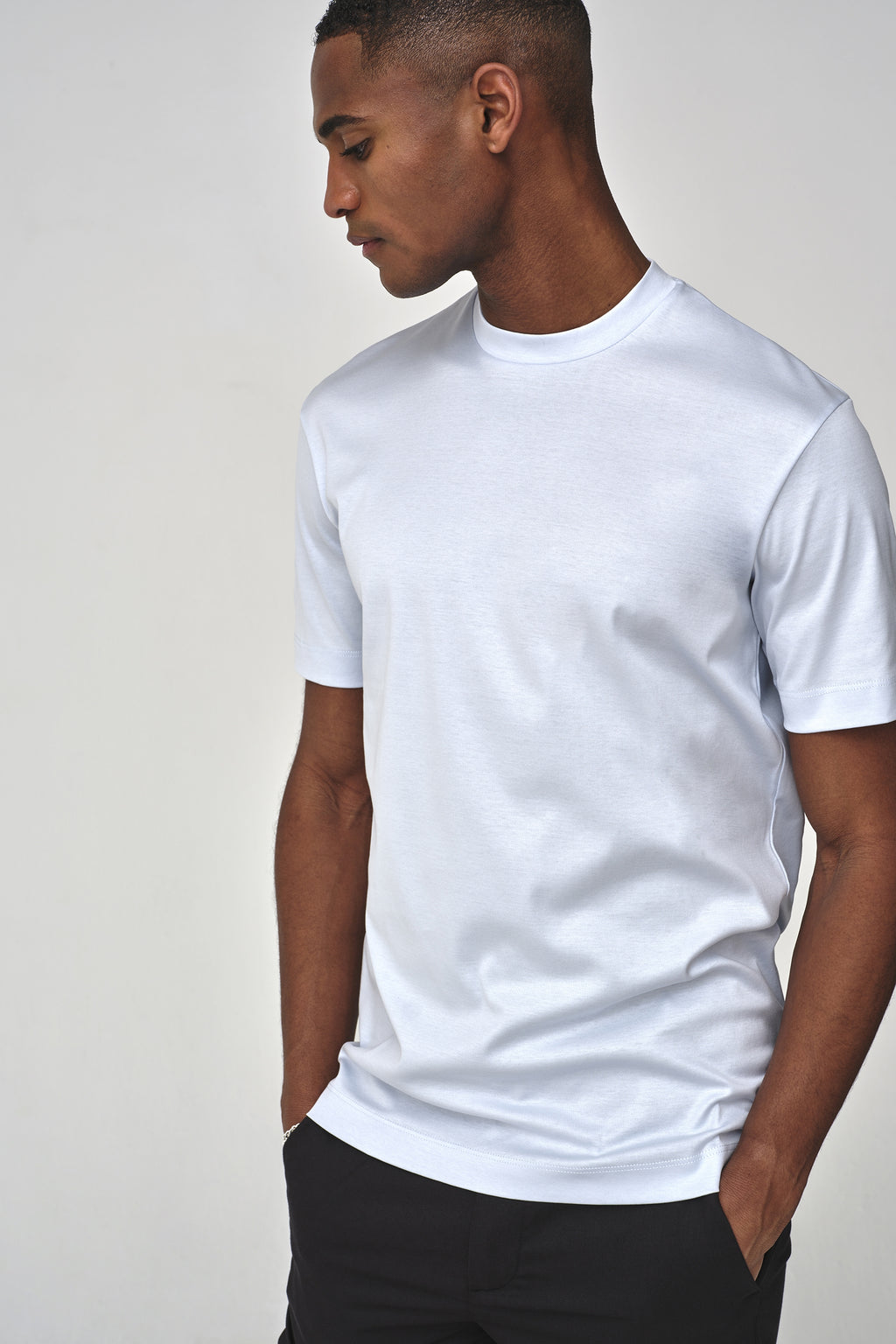 Interlock Supima T-Shirt | Hemels Blauw