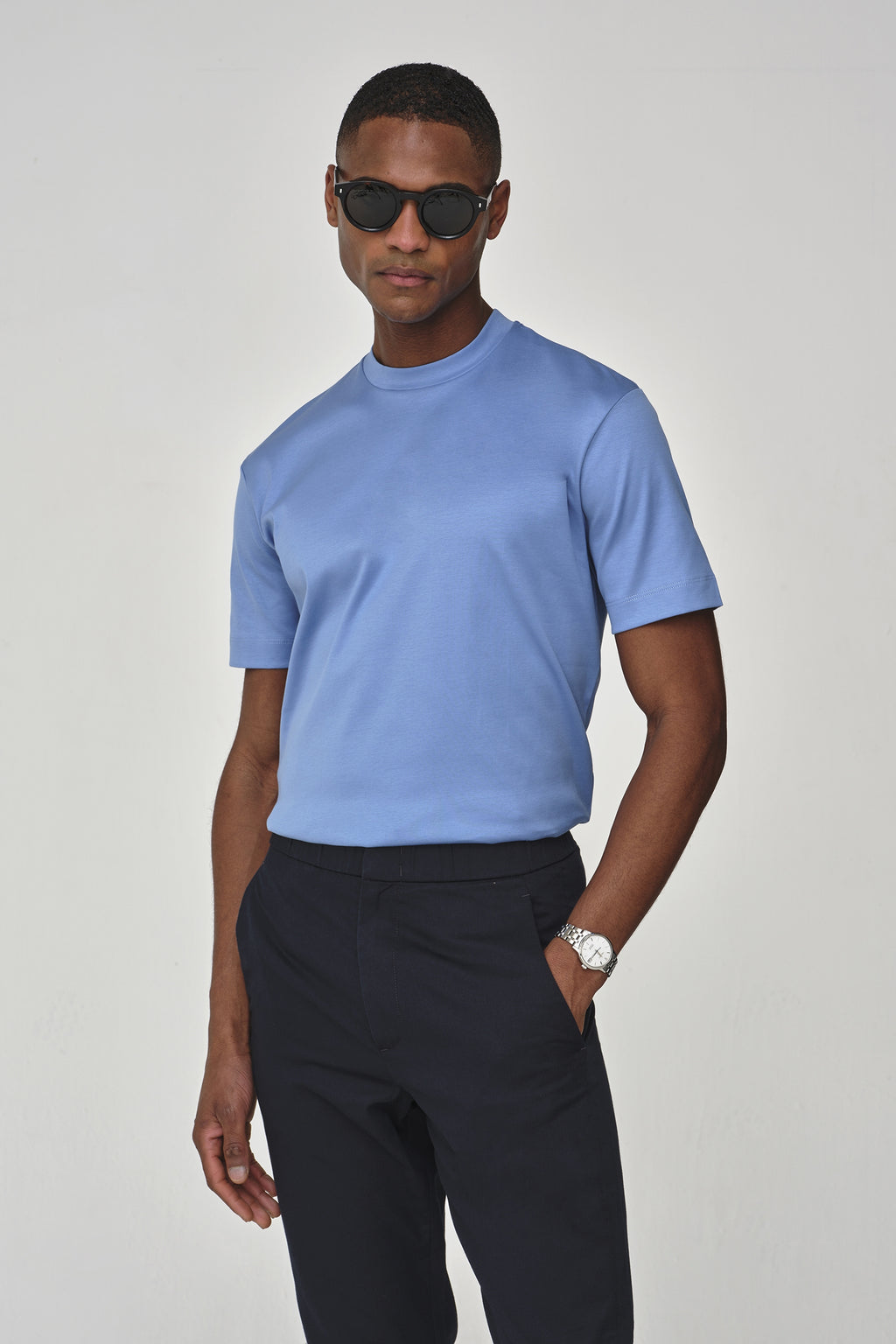 Interlock Supima T-Shirt | Mid Blue