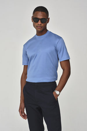 T-Shirt Interlock Supima | Mid Blue