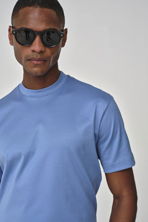 T-Shirt Interlock Supima | Mid Blue