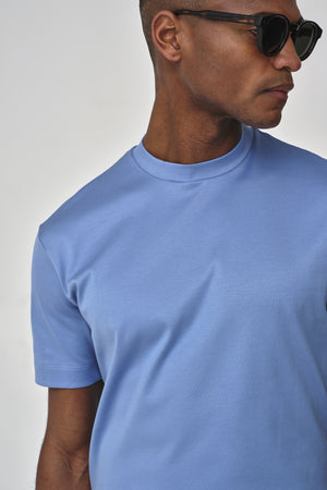 T-Shirt Interlock Supima | Mid Blue