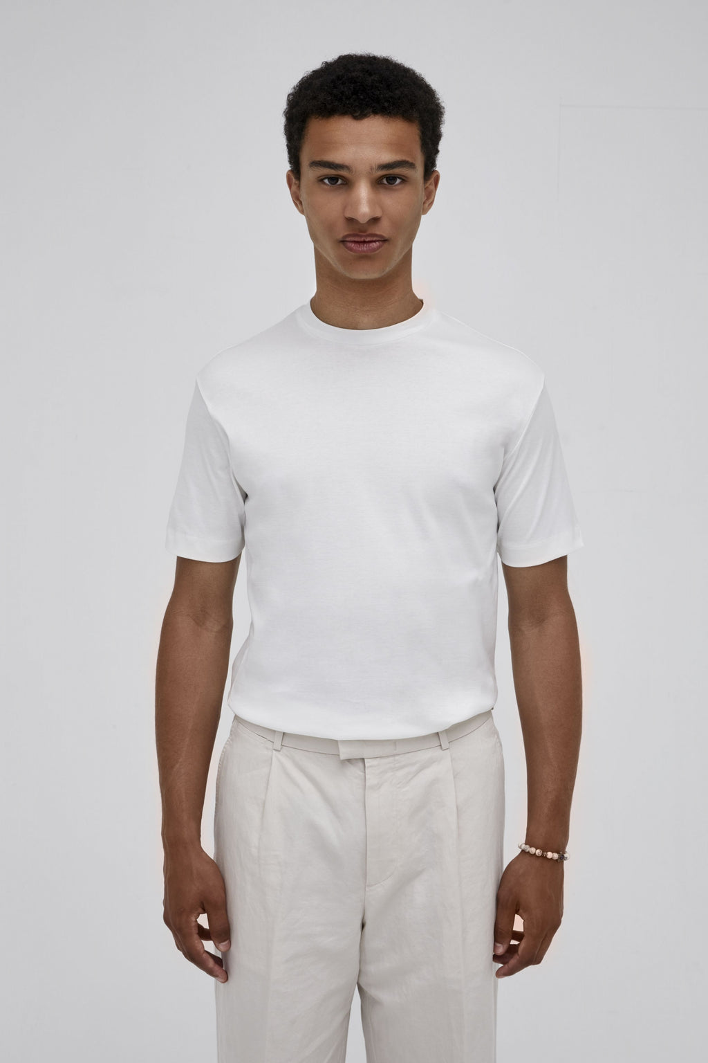 Interlock Supima T-Shirt | Gebroken wit