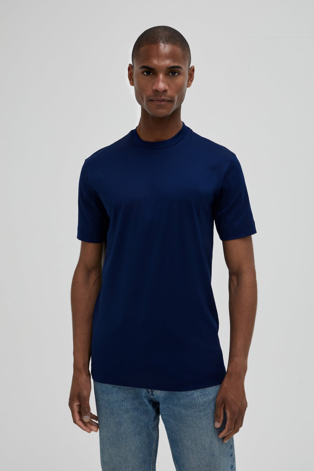 Interlock Supima T-Shirt | Blau
