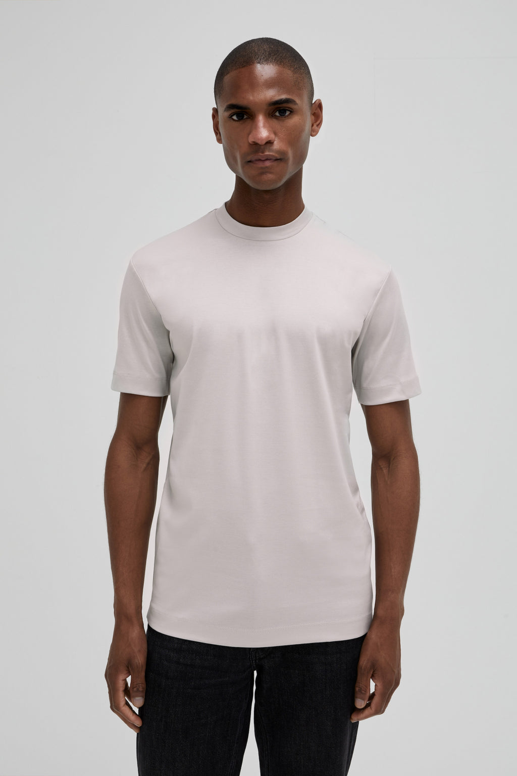 T-Shirt Interlock Supima | Gris Perle