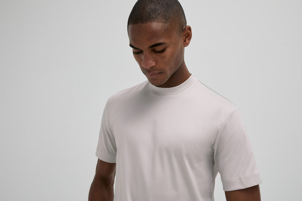 Interlock Supima T-Shirt | Parelgrijs