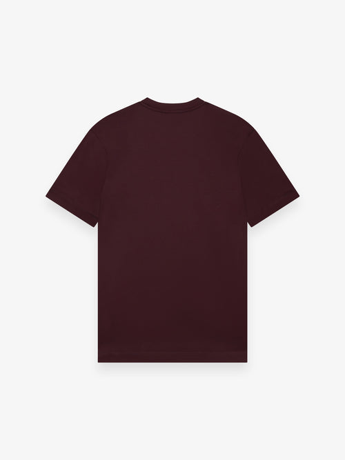 Interlock Supima T-Shirt | Rosso Bordeaux