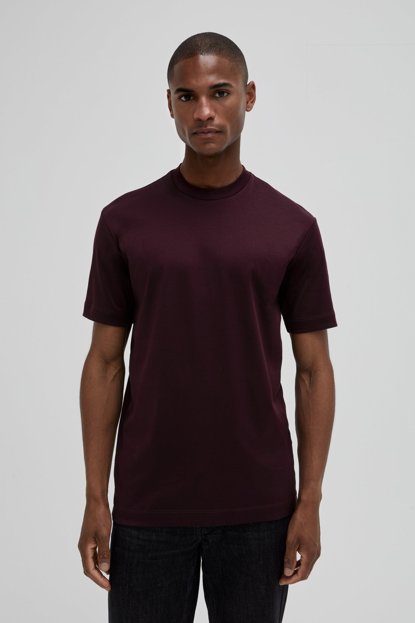 Interlock Supima T-Shirt | Burgundy Red