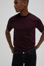 Interlock Supima T-Shirt | Burgundy Red