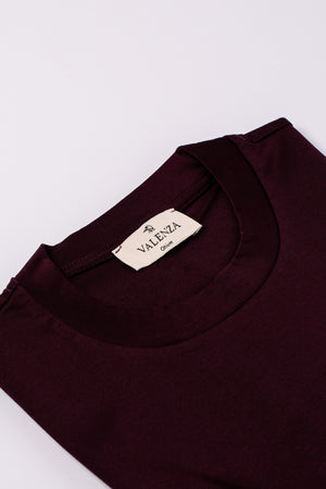 Interlock Supima T-Shirt | Burgundy Red