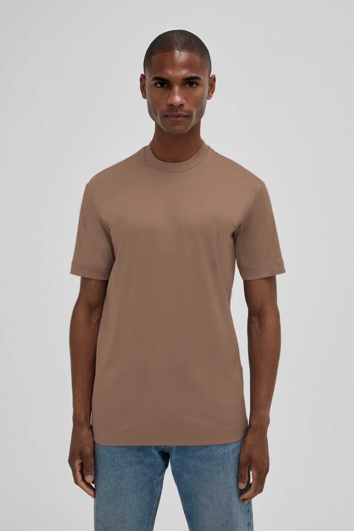 Interlock Supima T-Shirt | Corteccia Braun