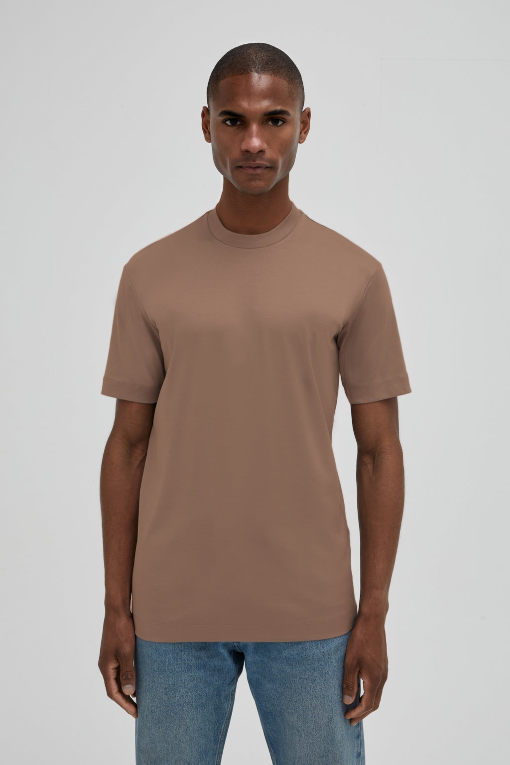 Interlock Supima T-Shirt | Corteccia Braun