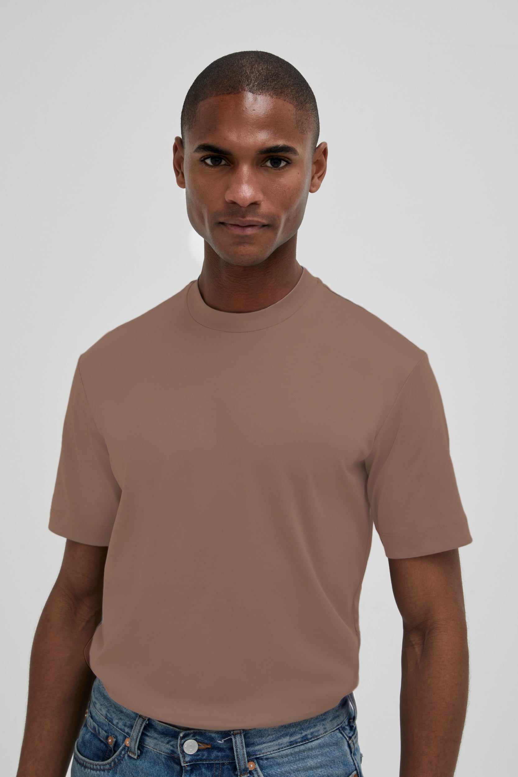 Interlock Supima T-Shirt | Corteccia Brown