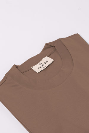 T-Shirt Interlock Supima | Corteccia Marron