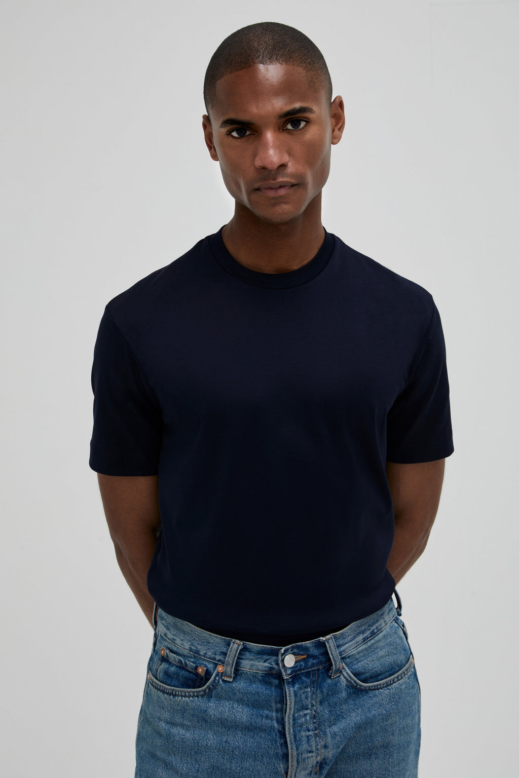 Interlock Supima T-Shirt | Navy