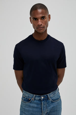 Interlock Supima T-Shirt | Blu Navy