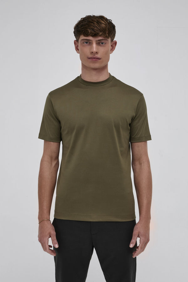 T-Shirt Interlock Supima | Vert militaire