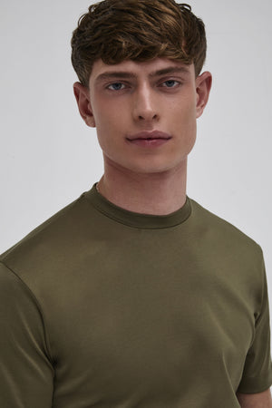 Interlock Supima T-Shirt | Armeegrün