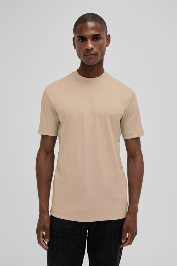 Interlock Supima T-Shirt | Light Beige