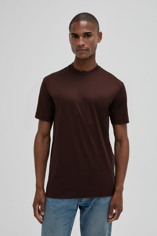Interlock Supima T-Shirt | Marrone Ebano