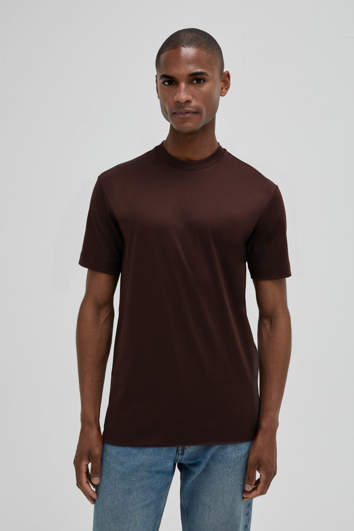 Interlock Supima T-Shirt | Ebenholzbraun