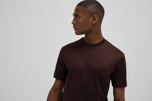 Interlock Supima T-Shirt | Ebony Brown