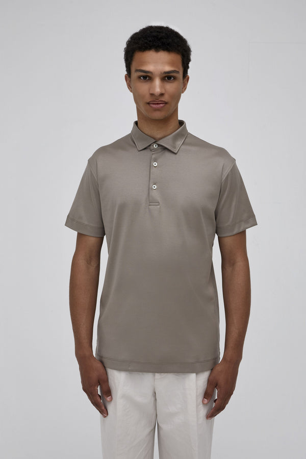 Supima Polo Short Sleeves | Lead Grey