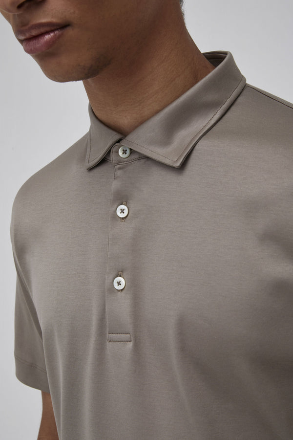 Supima Polo Manches Courtes | Gris Plomb