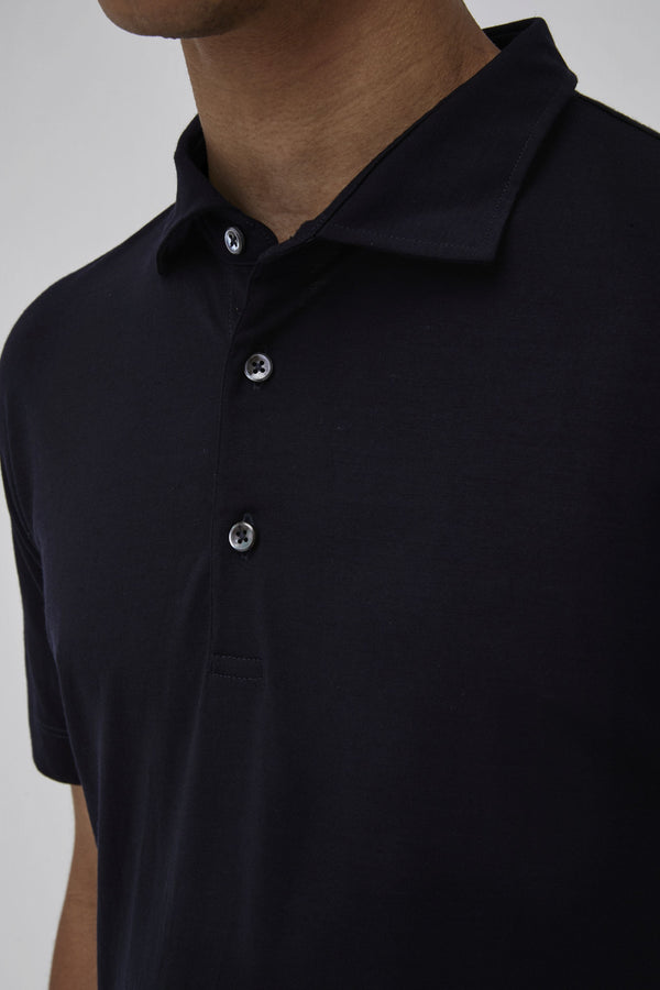 Merino Polo Short Sleeves | Dark Navy