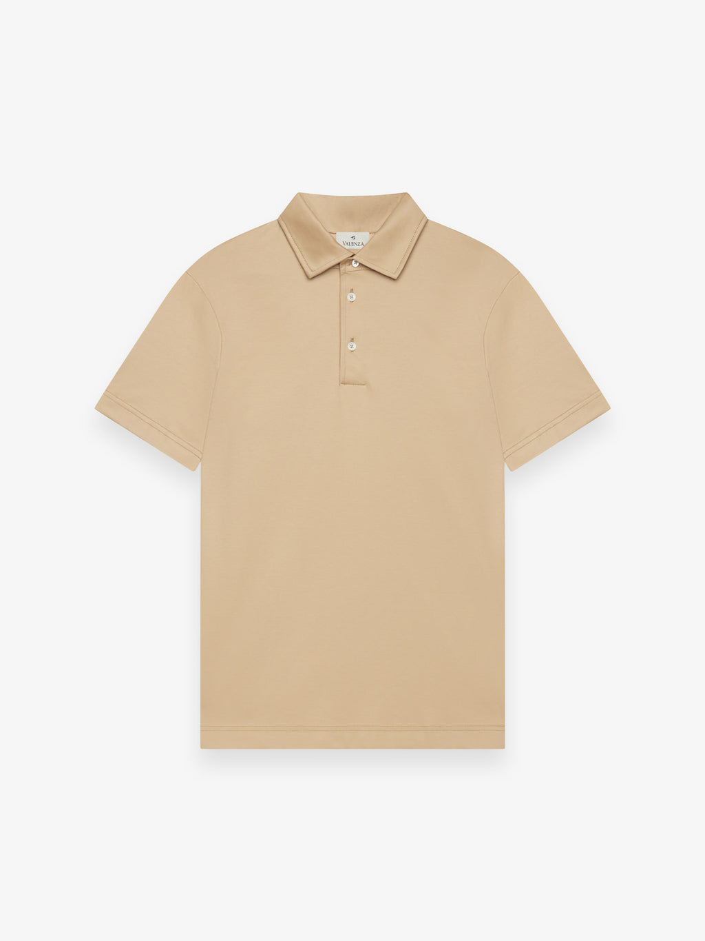 Supima Polo Schiller Collar Korte Mouwen | Hazelnoot