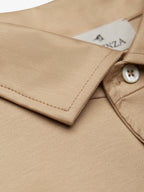 Supima Polo Schiller Collar Korte Mouwen | Hazelnoot