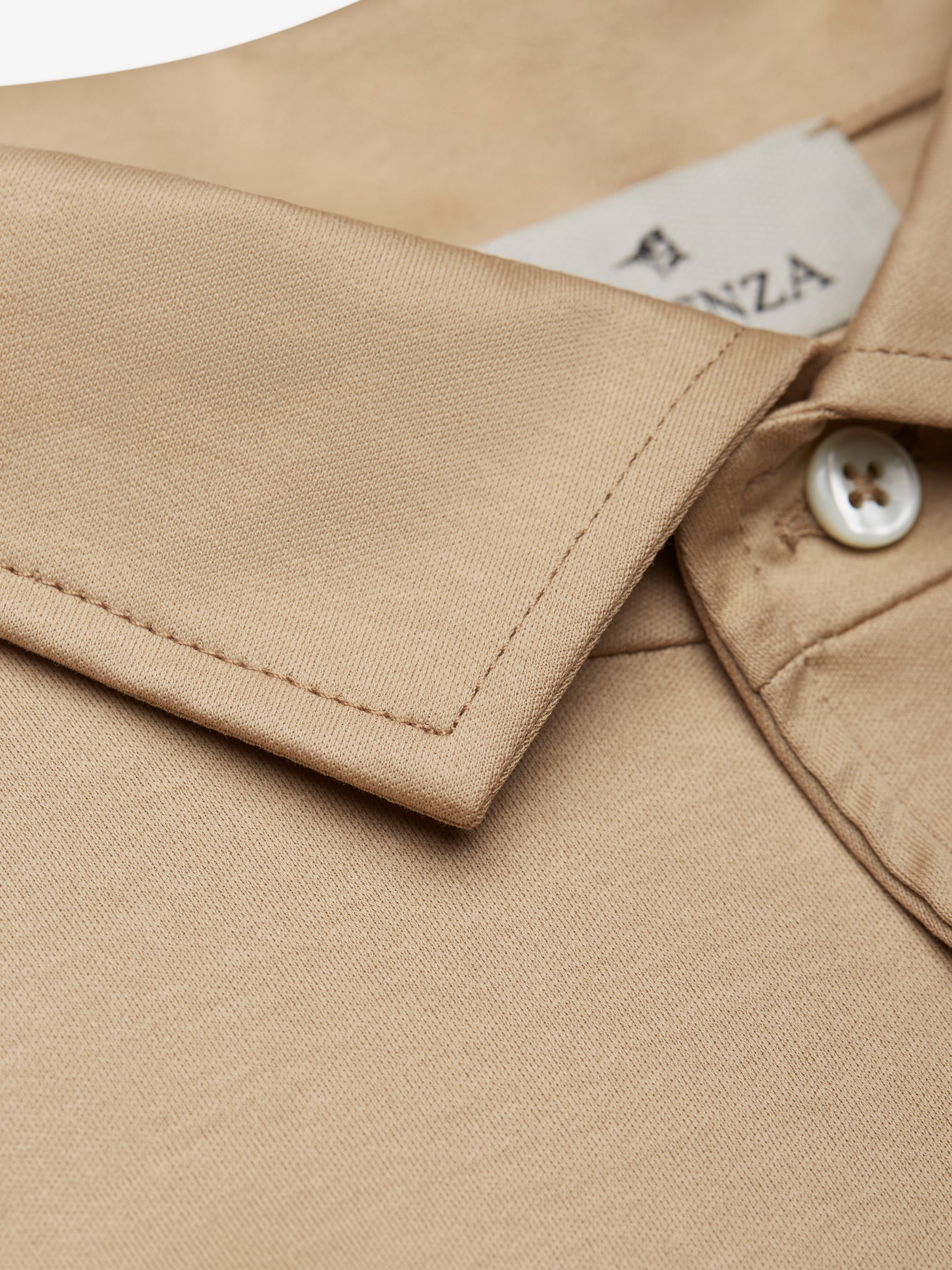 Supima Polo Schiller Collar S/S | Hazelnut