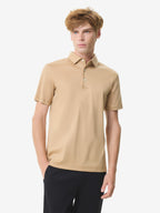 Supima Polo Schiller Collar Korte Mouwen | Hazelnoot