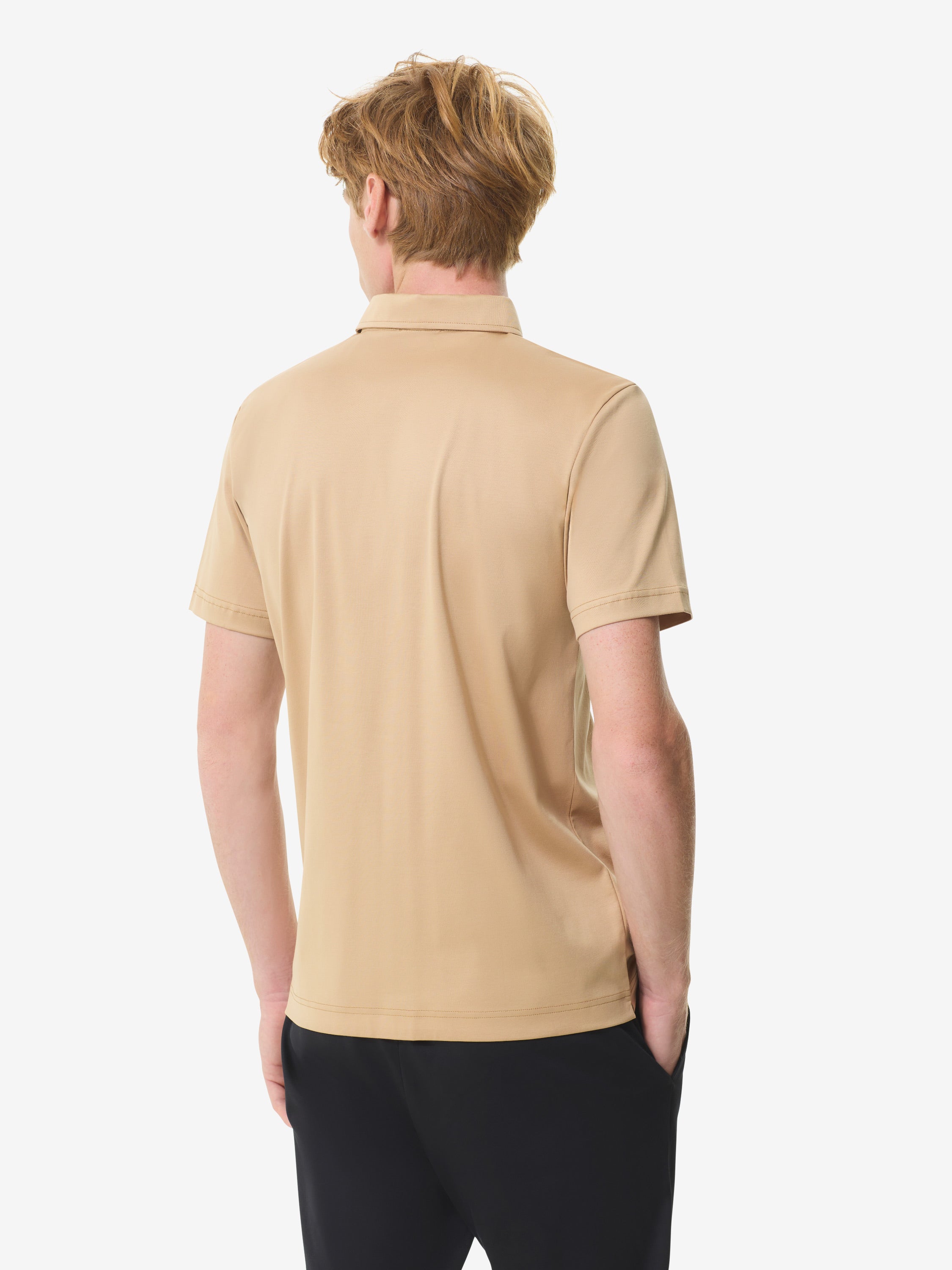 Supima Polo Schiller Collar S/S | Hazelnut