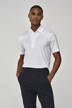 Supima Polo Schiller Collar S/S | White