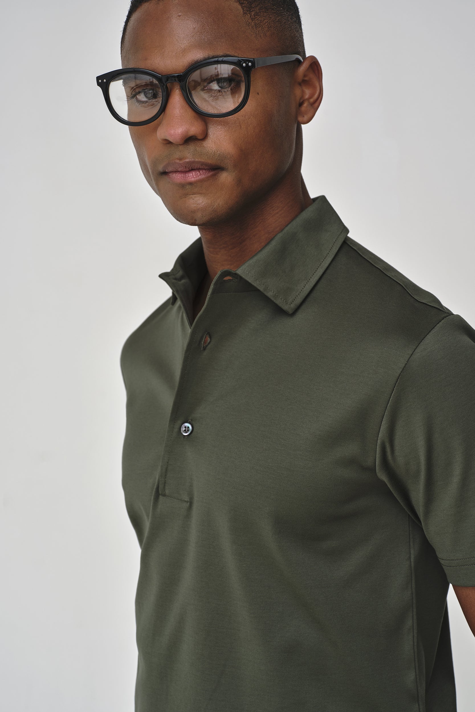 Supima Polo Schiller Collar S/S | Green