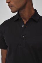 Supima Polo Schiller Collar S/S | Black