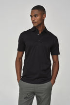 Supima Polo Schiller Collar S/S | Black