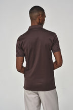 Supima Polo Schiller Collar S/S | Ebony Brown