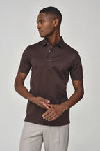 Supima Polo Schiller Collar S/S | Ebony Brown