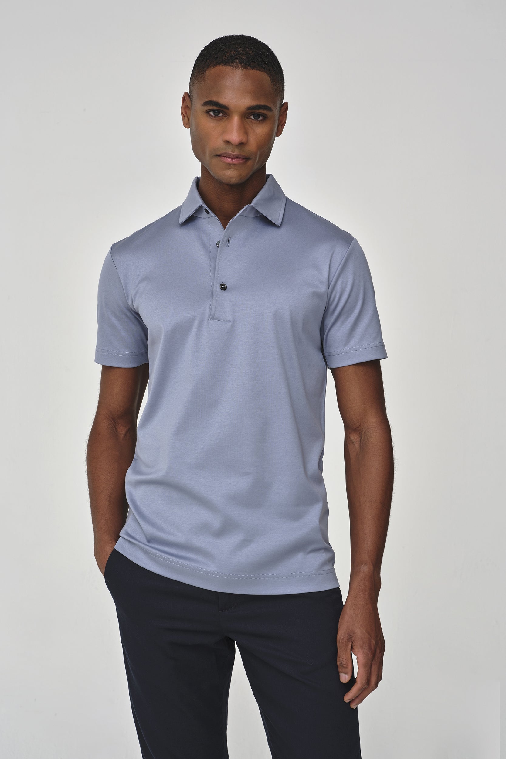 Supima Polo Schiller Collar S/S | Lavender